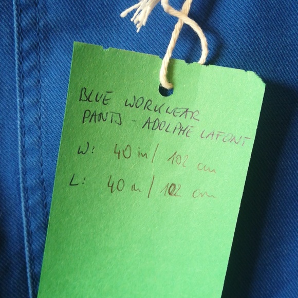 Vintage Chore Pants Workwear Trousers Adolphe Lafont W42 French Bleu de Travail - Picture 9 of 13